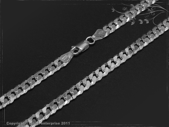 Curb Chain B6.0L45 solid 925 Sterling Silver