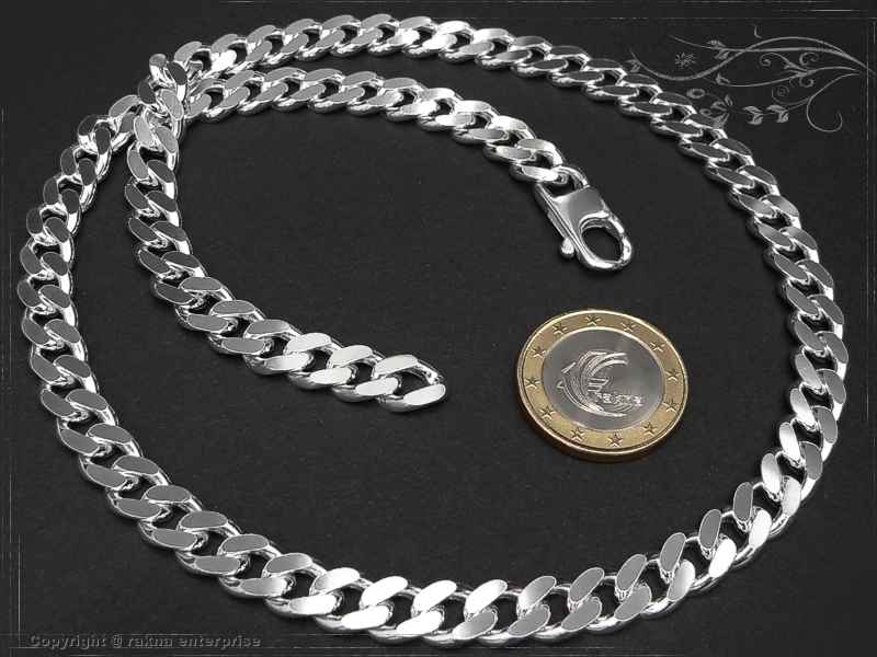 Curb Chain B8.0L65 solid 925 Sterling Silver