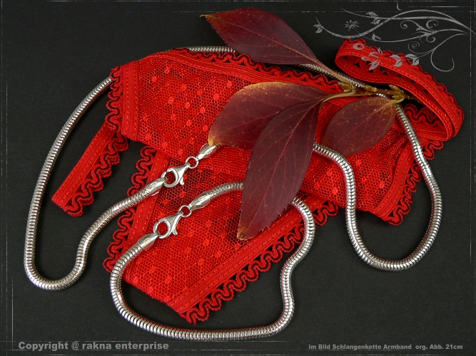 Snake chain Bracelet D4.0L18 solid 925 Sterling Silver