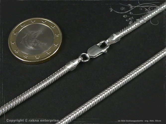 Schlangenkette D3.0L45 massiv 925 Sterling Silber