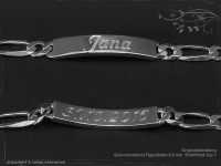ID Figaroarmband Gravur-Platte B8.0L22 