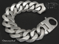 Panzerarmband B23L23 Stonewashed mattiert