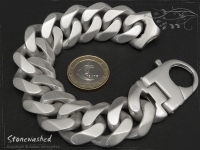 Panzerarmband B23L24 Stonewashed mattiert