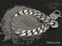 Panzerarmband B14L22 Stonewashed mattiert